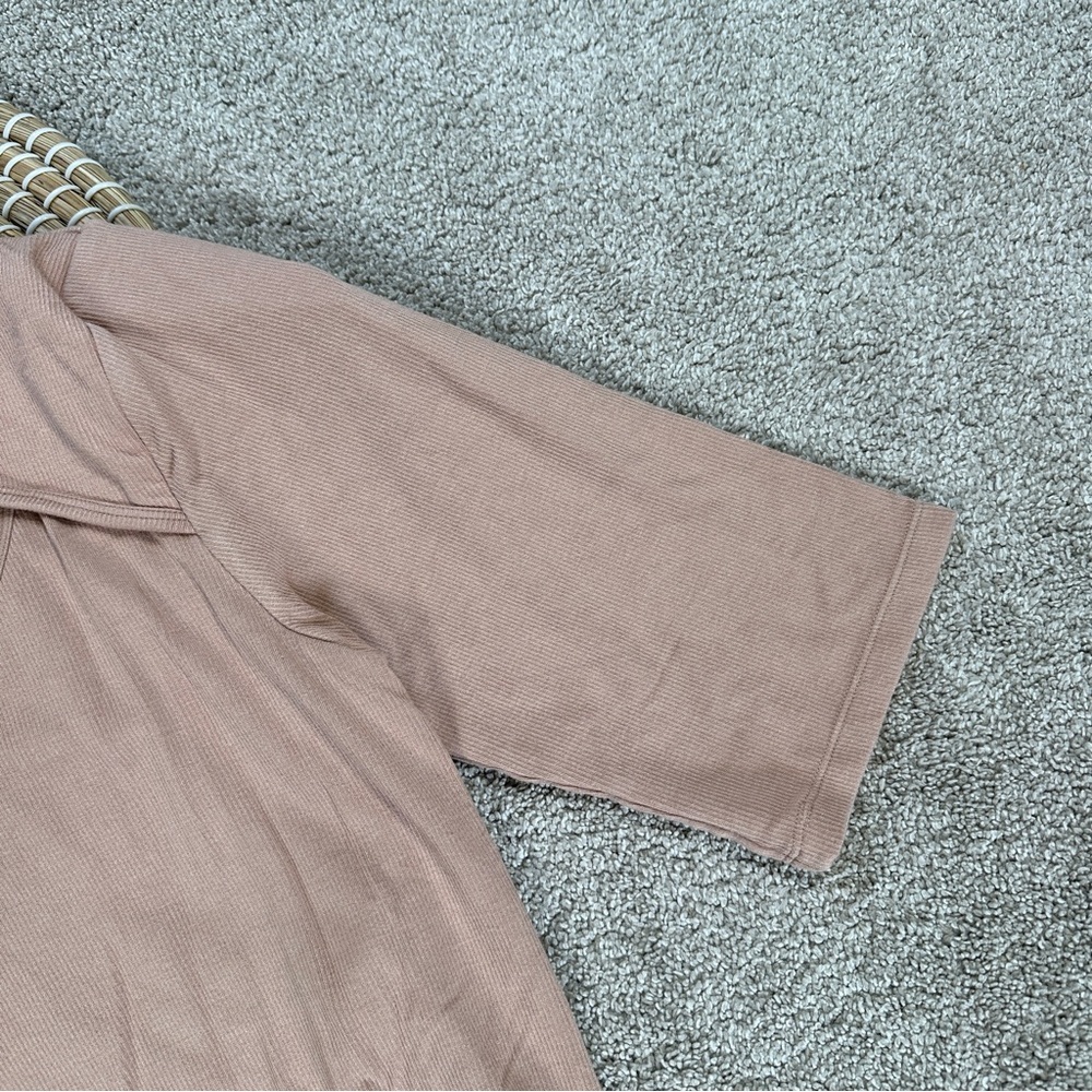Fabletics Women’s Finely Cutout Seamless Bodysuit Ribbed Shortsleeve Desert XL - Picture 7 of 15